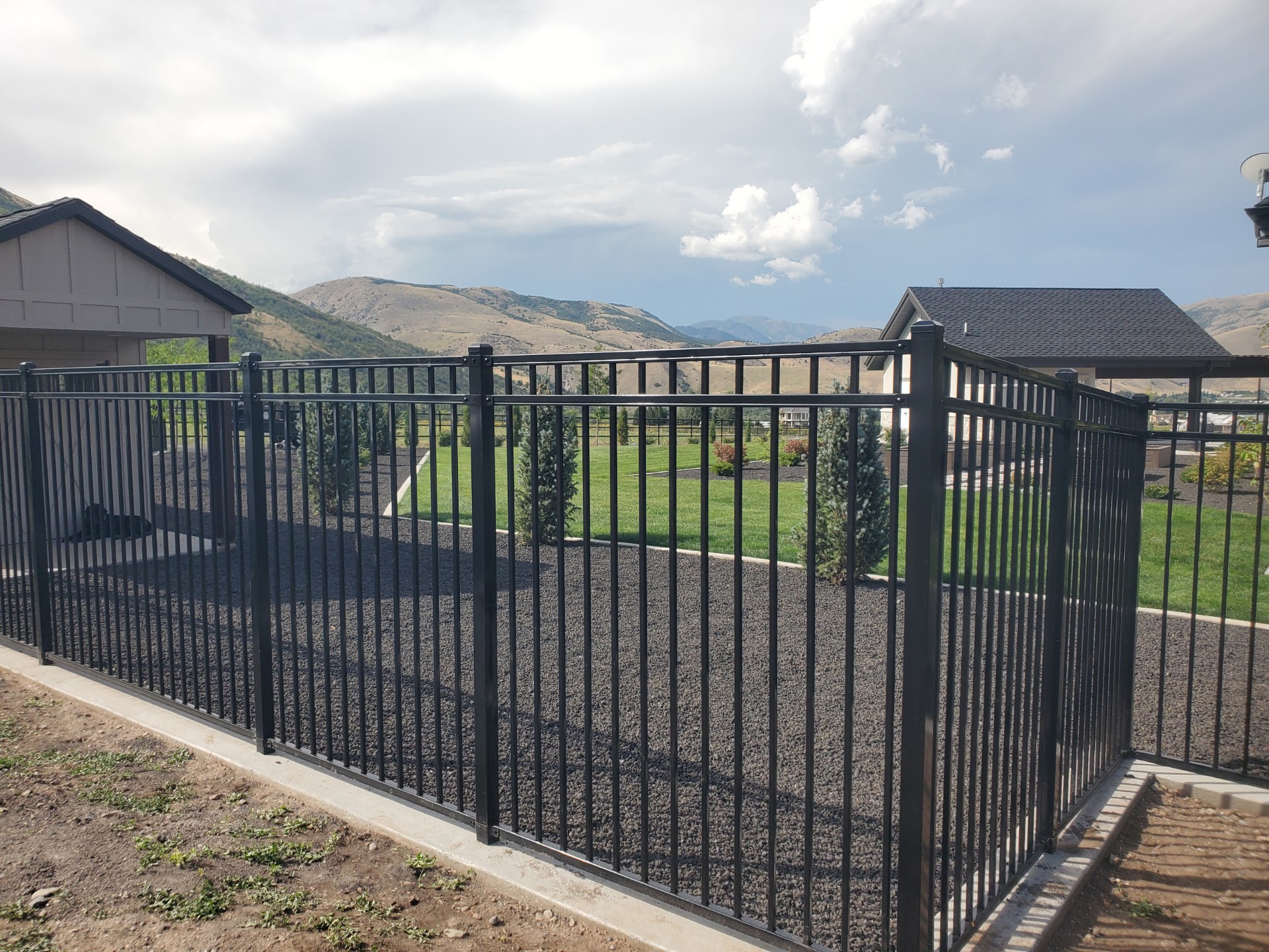 Ornamental Iron Fence project completed by Custom Fence Company in Northern Utah
