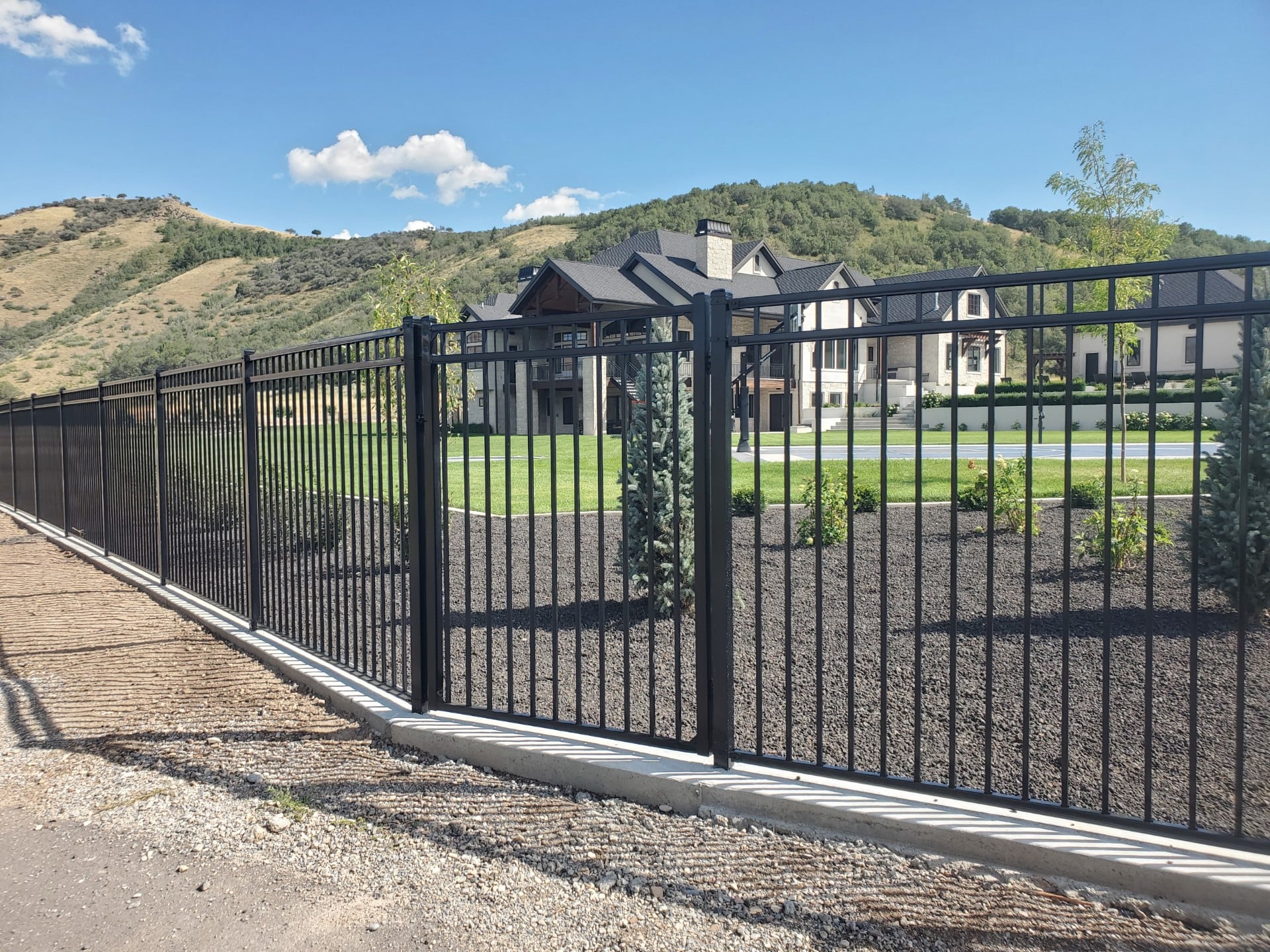 Custom ornamental iron fence and gate in Cache County, UT